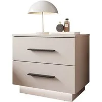 Lookway Nachttisch LINA Kaschmir II mit LED Beleuchtung, Breite 55 cm