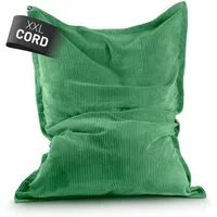 Lumaland Sitzsack Sitzsack Indoor Cord 380l dunkelgrün, kuscheliger Cord-Bezug - perfekt fürs moderne Zuhause