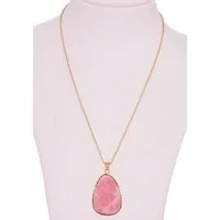Firetti Kette mit Anhänger Schmuck Geschenk, Manganspat, Inkarose, Rosenspat, Himbeerspat, Made in Germany - mit Rhodochrosit