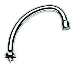 Grohe Rohrauslauf 13076 Ausladung 140mm schwenkbar m. Anschlag chrom, 13076000 13076000
