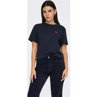 JDY Kurzarmshirt JDYPISA S/S PRINT TOP JRS NOOS Baumwolle, regular fit