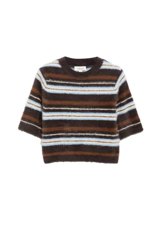 s.Oliver Red Label - Gestreifter Strickpullover braun - Gr. - 46