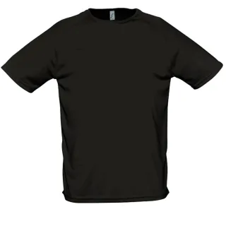 SOLS Mens Sporty Short Sleeve Performance T-Shirt (Schwarz)