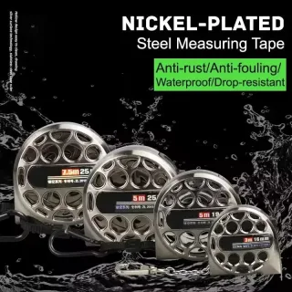 Metric Tape Measure 3/5/7.5M Stainless Steel Anti-corrosion Retractable Ruler Hollow Design Woodworking Measuring Tools
