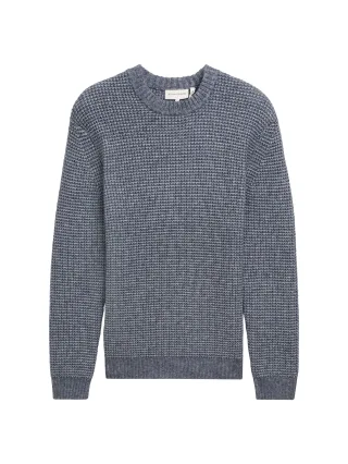 Tom Tailor - Strickpullover mit Struktur navy melange white core - Gr. - M