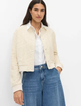 Brax Damen Blouson Style BERNICE L soft ecru, hellbeige, Gr. 46