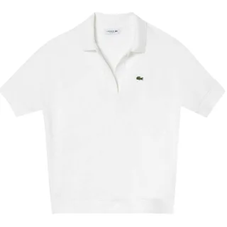 Lacoste - Poloshirt für Damen, lose Passform (Weiß)