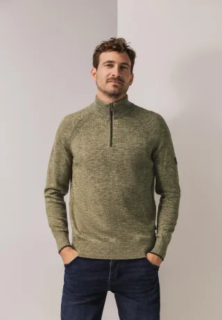 State of Art - Pullover mit Raglan�rmeln hellbeige/braun - Gr. - XL