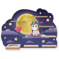 Kreative Feder Wandregal MUSIKBOX-REGAL Magic Unicorn, für TONIE-BOX und TONIES inkl. 40 Metallplättchen