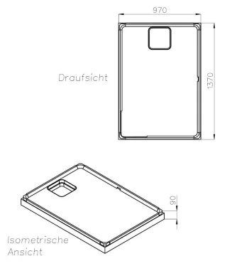 Neuesbad Wannenträger für Geberit Olona 140x100x4 SD 20261