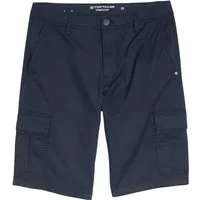 TOM TAILOR Bermudas O blau, Freizeit, Baumwolle, Unifarben, Regular Fit, Mittel