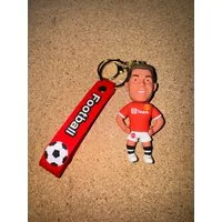 Stelby Schlüsselanhänger Cristiano Ronaldo Schlüsselanhänger 3D Gummi (Manchester United Trikot), Strapazierfähiges & flexibles Material für langlebige Nutzung