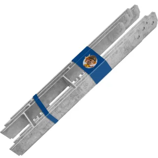 H-Anker 90x90 mm Pfostenanker für Spielturm und Schaukel - Feuerverzinkte Bodenanker zum Einbetonieren 60x6x10 cm Stabilität 4er Set - Wickey