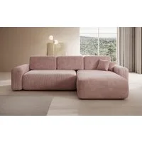 Luxusbetten24 Schlafsofa Designer Sofa Lola in Cord, mit Stauraum und Schlaffunktion