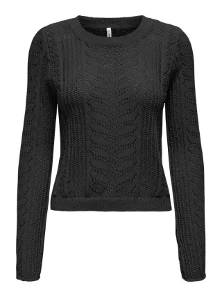 ONLY - Strickpullover schwarz - Gr. - XS