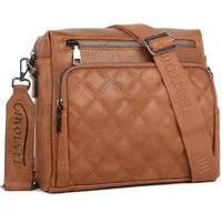 TANTOMI Umhängetasche Damen Schultertasche Mittelgroß, Crossbody Bag mit Mehreren Fächern, Damen Handtasche Leicht Henkeltasche Schultertasche