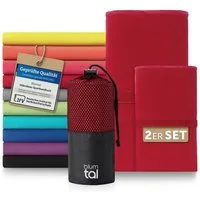 Blumtal Sporthandtuch Mikrofaser Handtücher Set, Mikrofaser (2-St), Ultra leicht, kompakt & schnelltrocknend