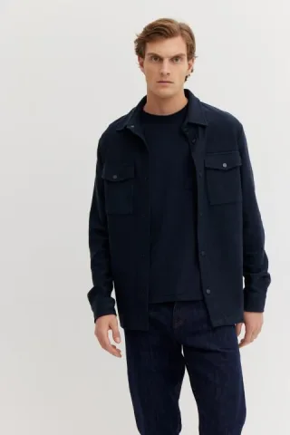 BASEFIELD - Sweat Cardigan night blue - Gr. - S