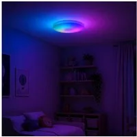 Lightbox Deckenleuchte, CCT - über Fernbedienung, LED fest integriert, warmweiß - kaltweiß, LED-Deckenlampe, Fernbedienung, Ø 49cm, 4500 lm, CCT, IC RGB, dimmbar