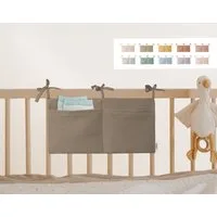 Artee Bettnestchen Babybett Organizer Taschen Aufbewahrung aus Musselin