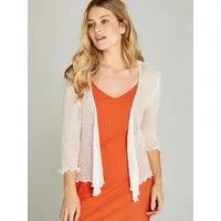 Apricot Cardigan Popcorn-Strickjacke (1-tlg., Nicht angegeben) im semitransparenten Design