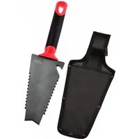 Root Slayer® Blumenkelle Radius Handschaufel, (Spar-Set, 1 St., V Klinge mit Zähnen zum Schneiden der Wurzeln), Pflanzkelle, Gartenschaufel multifunktional aus Kohlenstoffstahl