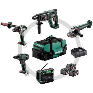 Metabo Akku Combo Set Bauhandwerk 5.2 BS 18 LTX BL + KH 18 LTX 24 + W 18 L 9-125 Quick + SSW 18 LTX - 685213000