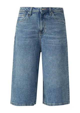 s.Oliver Red Label - Jeans Culotte mit hohem Bund und weitem Bein blau - Gr. - 36