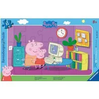 Peppa Pig Puzzle Kinderpuzzle 15 Teile - Peppa Wutz - Peppa am Computer, Puzzleteile
