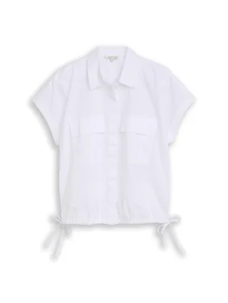 Tom Tailor - Loose Fit Popeline Bluse White - Gr. - 40
