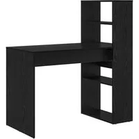 vidaXL Schreibtisch Schreibtisch Schwarz Eichen-Optik Holzwerkstoff (1-St)