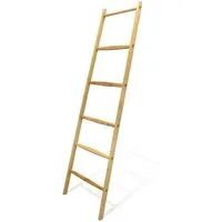 Spetebo Dekoleiter Bambus Holz Dekoleiter natur - 170 cm x 55 cm (Packung, 1 tlg), Holzleiter Deko Garderobe im Landhaus Design
