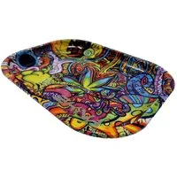 EKNA Tablett Rolling Tray - Drehunterlage - Bau Tablett - Bröselschale, Metall, (1-tlg), Randhöhe 1,6cm!