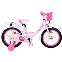 T&Y Trade Kinderfahrrad 16 Zoll Kinder Mädchen Fahrrad Mädchenfahrrad Rad Bike Ashley 31632, 1 Gang, Rücktrittbremse, Gepäckträger, Stützräder, Korb,Seitenständer