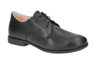 Think 20 Damen Schn?r-Halbschuhe AGRAT Schwarz Echtleder Wechselfu?bett
