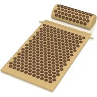 MyBeo Akupressurmatte Set aus Nadelmatte und Nackenkissen, mit Tragetasche, Yantramatte (Set, 3-St), 68x42 cm, Baumwolle, Kunststoffspitzen, Füllung Schaumstoff
