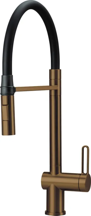 Neuesbad Spültischarmatur mit flexiblem Auslauf, 2-Funktion Brause, Bronze gebürstet NB1DEBRMC72M1