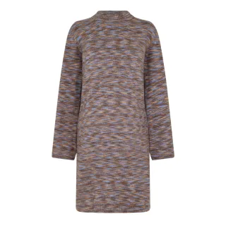 Mamalicious - Strickkleid für Damen, Stehkragen (Olivbraun)