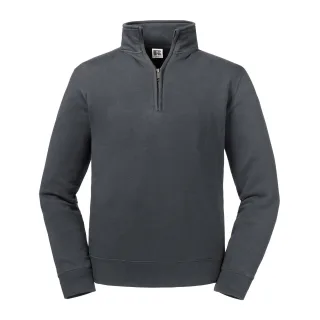 Russell Herren Authentic Quarter Zip Sweatshirt (Convoy grau)