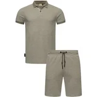 Ragwear Poloshirt Set Porpi (2-tlg) Modisches Herren Set aus Hemd und kurzer Hose
