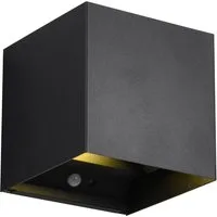 Reality Leuchten LED Wandleuchte TALENT, LED Wandlampe mit Magnet Wandhalterung, up-and-down Licht IP44, Bewegungsmelder, LED fest integriert, Warmweiß, Bewegungsmelder Dämmerungssensor Akkubetrieb USB-Anschluss Schalter