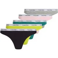 Calvin Klein Underwear String 5 PACK THONG (LOW-RISE) (Packung, 5-St., 5er-Pack) mit Logobund