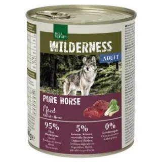 REAL NATURE WILDERNESS Nassfutter Hund, Adult, Pure Horse, Pferd 12x800 g