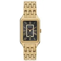 Fossil Quarzuhr RAQUEL ES5417, Armbanduhr, Damenuhr, Edelstahlarmband, analog, Tag, Glassteine