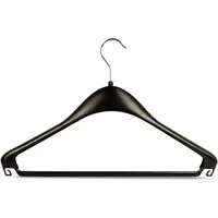 RSR Hangers Kleiderbügel F 44 cm Jackenbügel Sakkobügel Kunststoff Schwarz, (10-tlg)