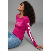 KangaROOS Langarmshirt mit Rundhalsausschnitt, hüftbedeckende Länge, Langarm-Design