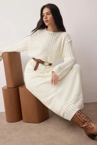Langes, gerades Maxikleid für Damen, A-Linie, lässig/alltagstauglich, mit Hijab-Absatz