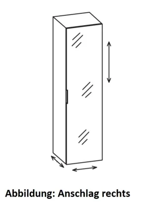 Artiqua 400 Variabler Hochschrank, Riviera Eiche quer NB, 400-HVT-2-45-L-438 400-HVT-2-45-L-438