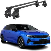 OMAC Dachträger Dachträger für Opel Asta L 2021-2025 Stahl Schwarz 2tlg (2-St), Wasserbeständig,Abnehmbar,Multifunktional,Leichtgewichtig
