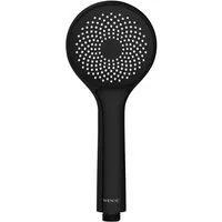 WENKO Handbrause Watersaving, Schwarz matt, Ø 9,5 cm